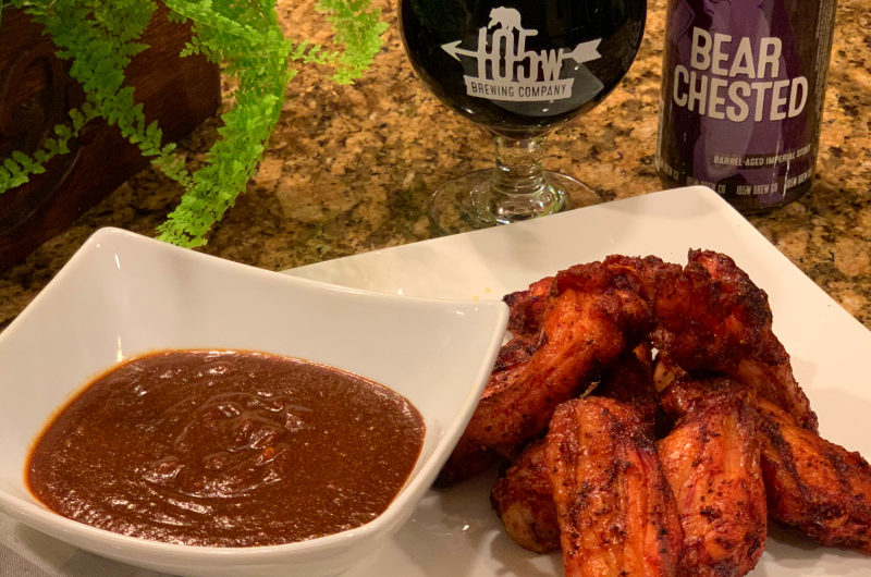 Smoked Wings with Imperial Stout BBQ Sauce