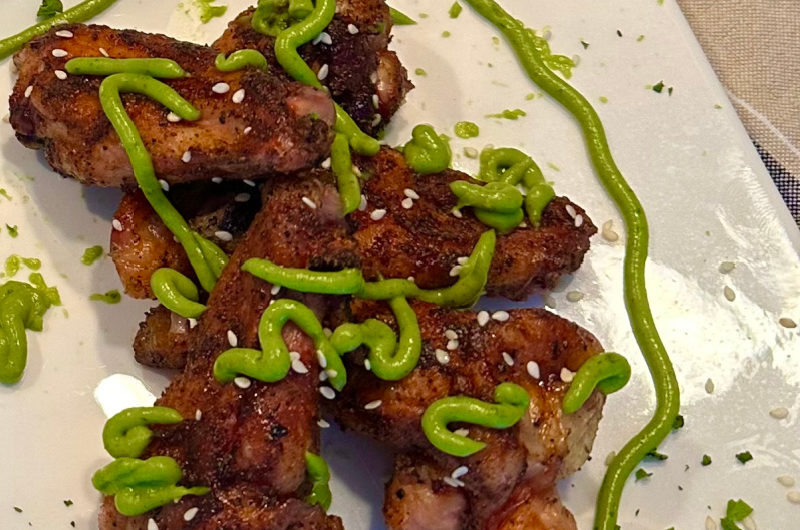 Feisty Lime Wings With an Avocado Crème